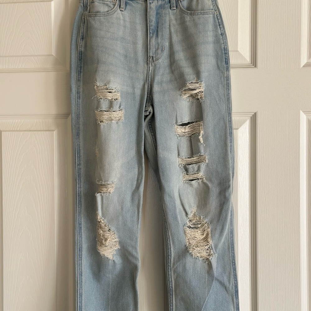 Hollister curvy ultra high-rise mom jean.
